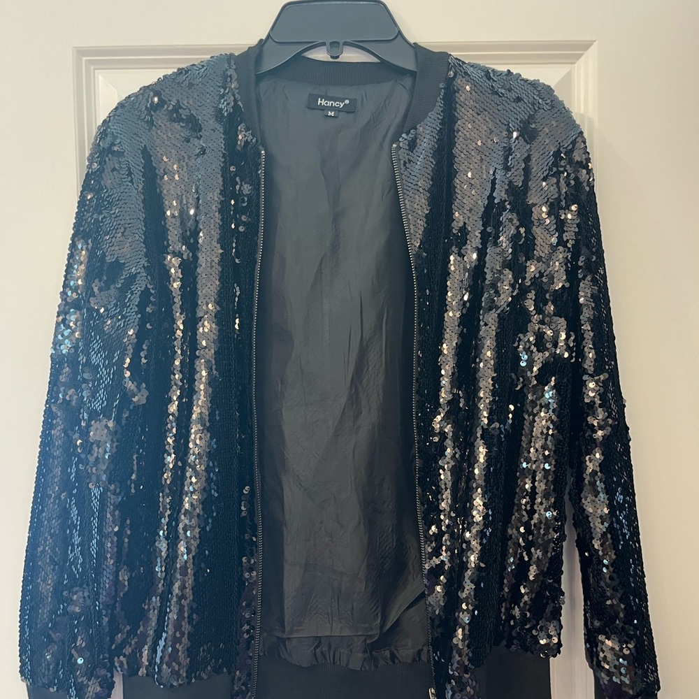 Sequin Bomber Jacket